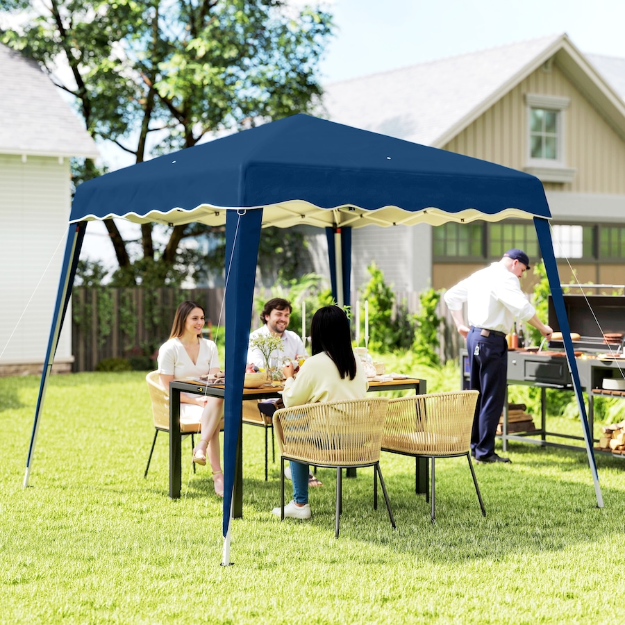 Image 965934_ALTMORE1.jpg, Product 965-934 / Price $89.99, Outsunny 8' x 8' Pop Up Canopy Foldable Outdoor Canopy Tent w/ Bag, Blue from Outsunny on TSC.ca's Home & Garden department