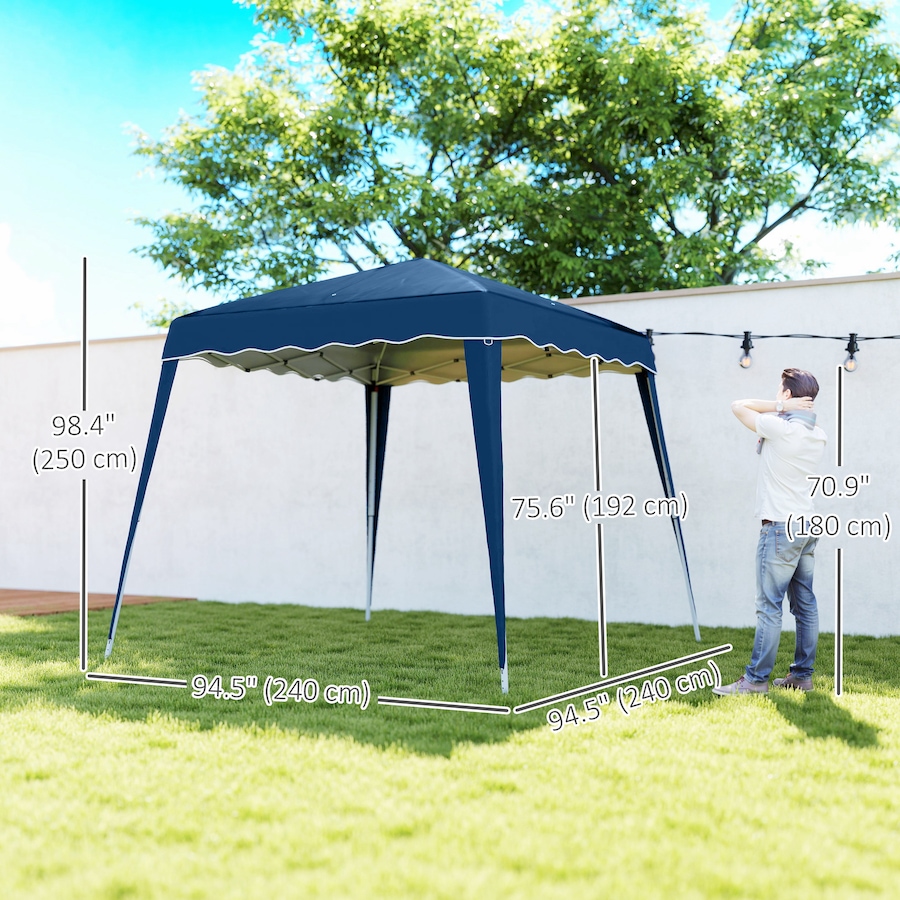 Image 965934_ALTMORE2.jpg, Product 965-934 / Price $89.99, Outsunny 8' x 8' Pop Up Canopy Foldable Outdoor Canopy Tent w/ Bag, Blue from Outsunny on TSC.ca's Home & Garden department