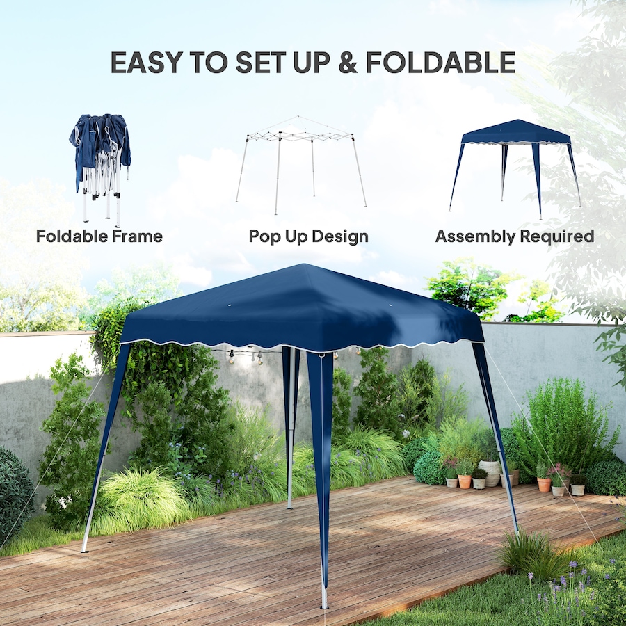 Image 965934_ALTMORE3.jpg, Product 965-934 / Price $89.99, Outsunny 8' x 8' Pop Up Canopy Foldable Outdoor Canopy Tent w/ Bag, Blue from Outsunny on TSC.ca's Home & Garden department