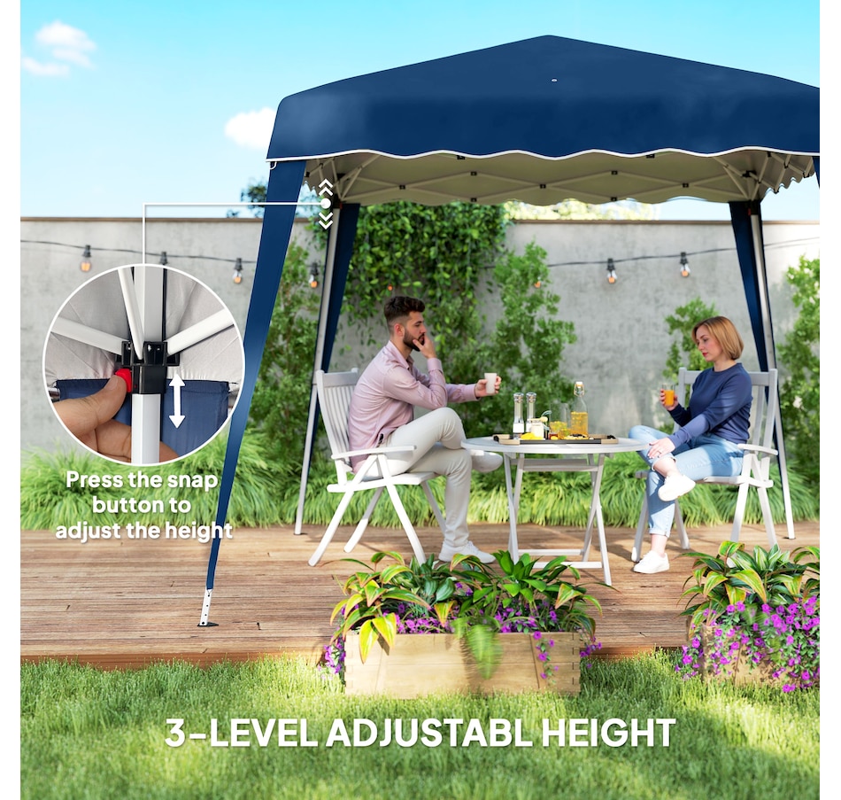 Image 965934_ALTMORE6.jpg, Product 965-934 / Price $104.99, Outsunny 8' x 8' Pop Up Canopy Foldable Outdoor Canopy Tent w/ Bag, Blue from Outsunny on TSC.ca's Home & Garden department