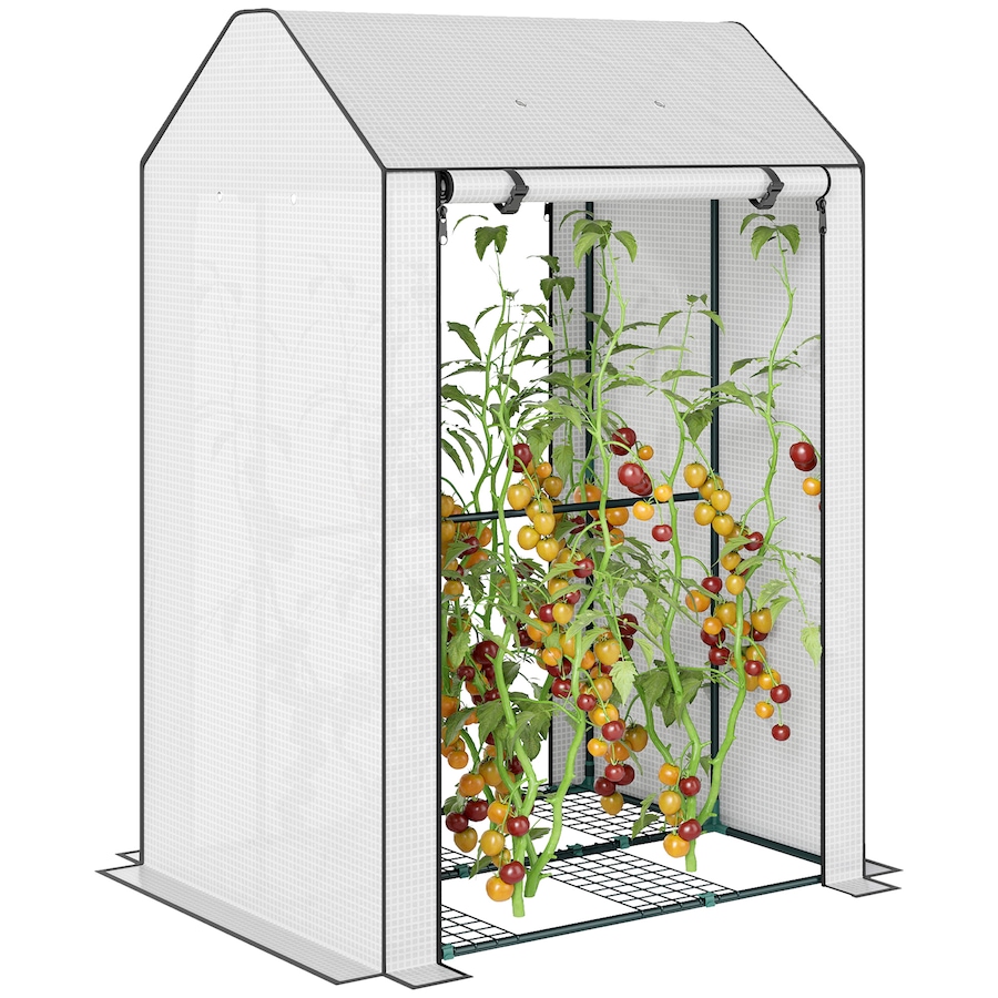 Image 965935.jpg, Product 965-935 / Price $46.99, Outsunny Mini Greenhouse Portable Tomato Greenhouse with Vents, White from Outsunny on TSC.ca's Home & Garden department
