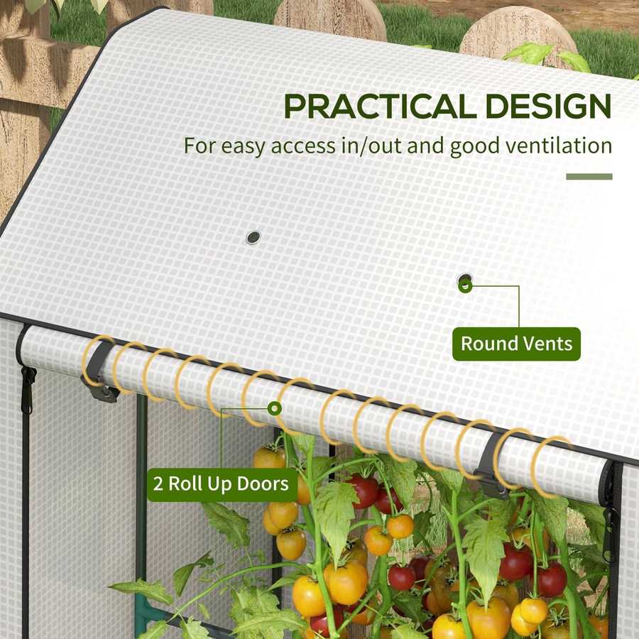 Image 965935_ALTMORE4.jpg, Product 965-935 / Price $46.99, Outsunny Mini Greenhouse Portable Tomato Greenhouse with Vents, White from Outsunny on TSC.ca's Home & Garden department