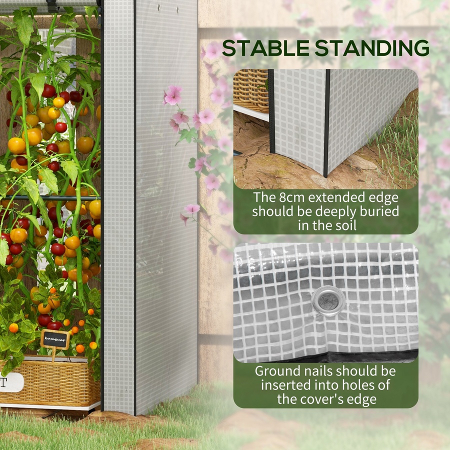 Image 965935_ALTMORE5.jpg, Product 965-935 / Price $46.99, Outsunny Mini Greenhouse Portable Tomato Greenhouse with Vents, White from Outsunny on TSC.ca's Home & Garden department