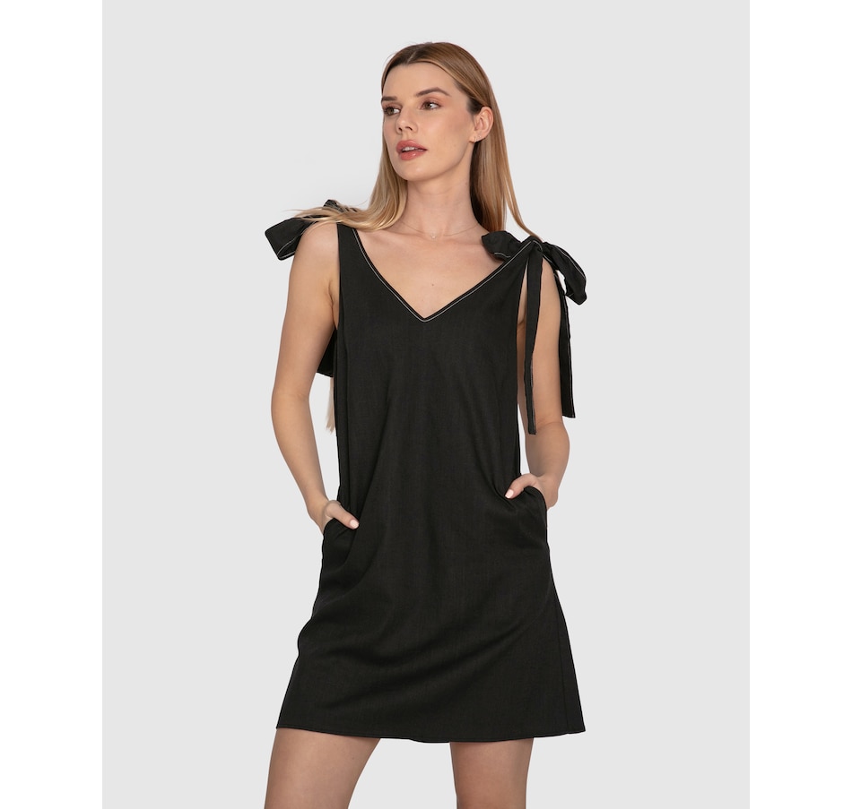 Image 966498_ST02.jpg, Product 966-498 / Price $44.99, belle & bloom Burning Love Tie Shoulder Mini Dress from belle & bloom on TSC.ca's Fashion department