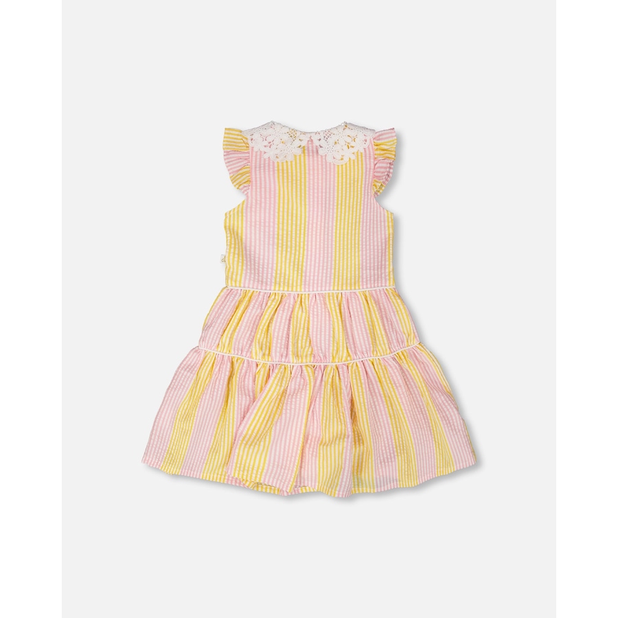 Image 967945_ALTMORE1.jpg, Product 967-945 / Price $31.00, Crochet Peter Pan Collar Stripes Sleeveless Dress from Deux par Deux on TSC.ca's Fashion department