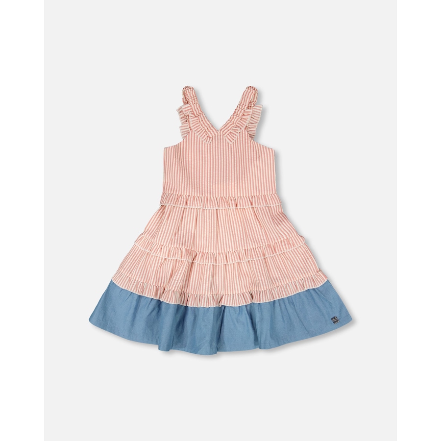 Image 967954.jpg, Product 967-954 / Price $31.00, Poplin and Chambray Stripes Sleeveless Dress from Deux par Deux on TSC.ca's Fashion department
