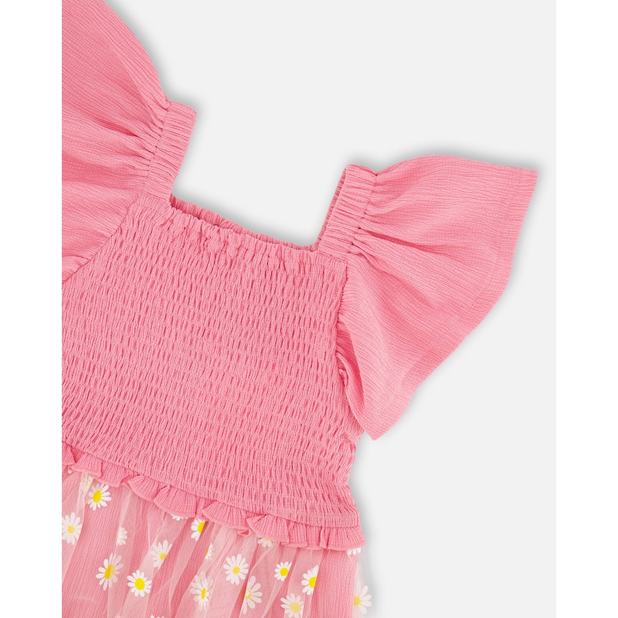Image 967957_ALTMORE3.jpg, Product 967-957 / Price $31.00, Mesh and Crinkle Jersey Smocking Dress from Deux par Deux on TSC.ca's Fashion department