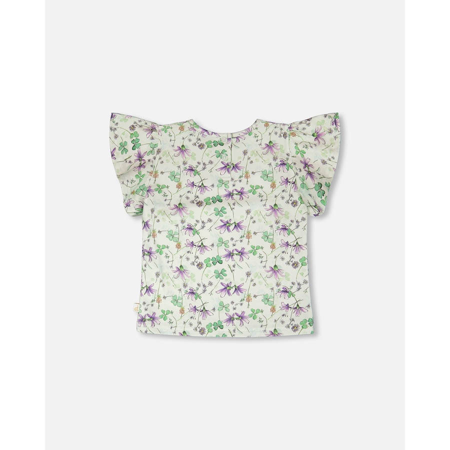 Image 967976_ALTMORE2.jpg, Product 967-976 / Price $16.50, Jersey Flutter Sleeves Flowers T-Shirt from Deux par Deux on TSC.ca's Fashion department