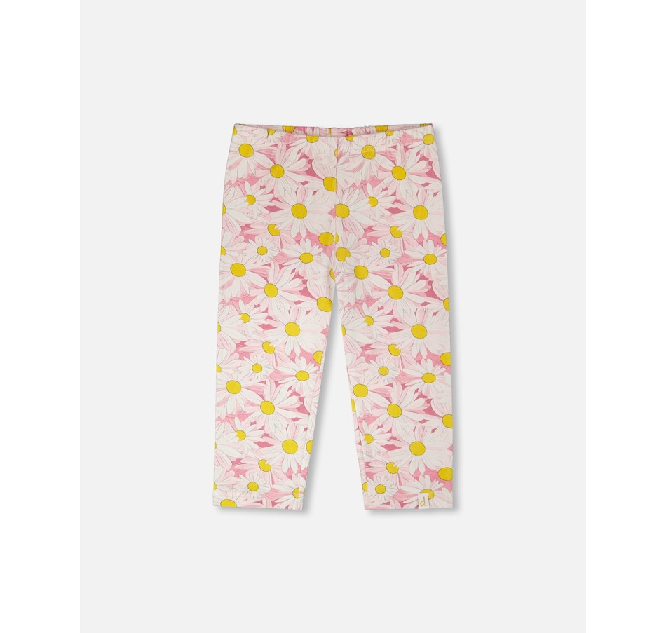 Image 968004_ST01.jpg, Product 968-004 / Price $30.00 - $32.00, Jersey Daisies Capri Leggings from Deux par Deux on TSC.ca's Fashion department