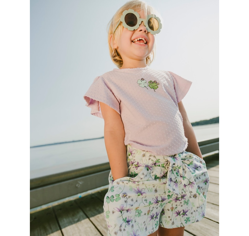 Image 968018_ALTMORE1.jpg, Product 968-018 / Price $30.00, Relaxed Cut Jersey Printed Flowers Shorts from Deux par Deux on TSC.ca's Fashion department