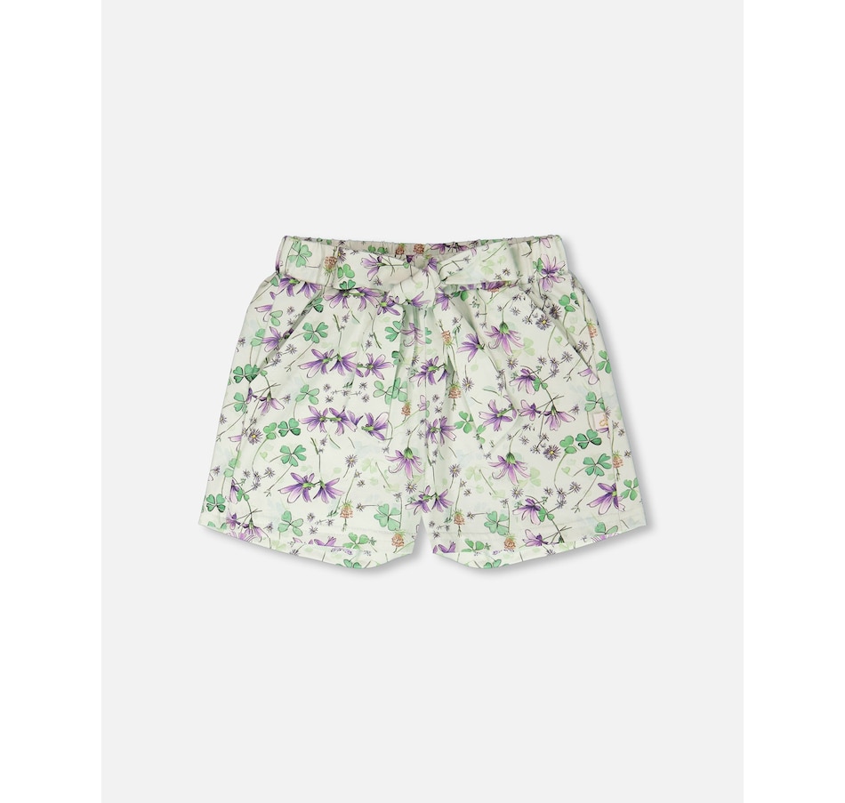 Image 968018_ST01.jpg, Product 968-018 / Price $30.00, Relaxed Cut Jersey Printed Flowers Shorts from Deux par Deux on TSC.ca's Fashion department