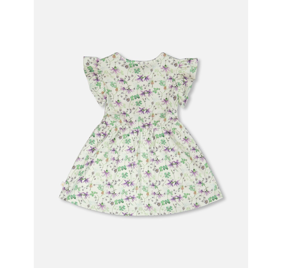 Image 968043_ALTMORE2.jpg, Product 968-043 / Price $48.00, Jersey Flutter Sleeves Printed Flowers Dress from Deux par Deux on TSC.ca's Fashion department