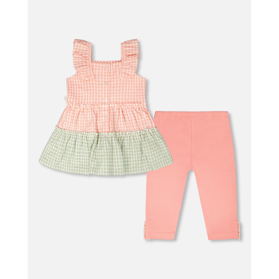 Image 968054_ALTMORE3.jpg, Product 968-054 / Price $29.50, Tunic and Organic Cotton Gingham Capri Set from Deux par Deux on TSC.ca's Fashion department