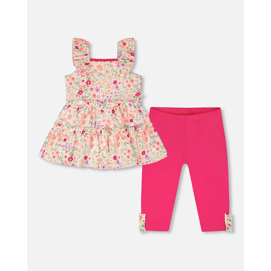 Image 968056.jpg, Product 968-056 / Price $34.50, Tunic and Organic Cotton Flowers Capri Set from Deux par Deux on TSC.ca's Fashion department