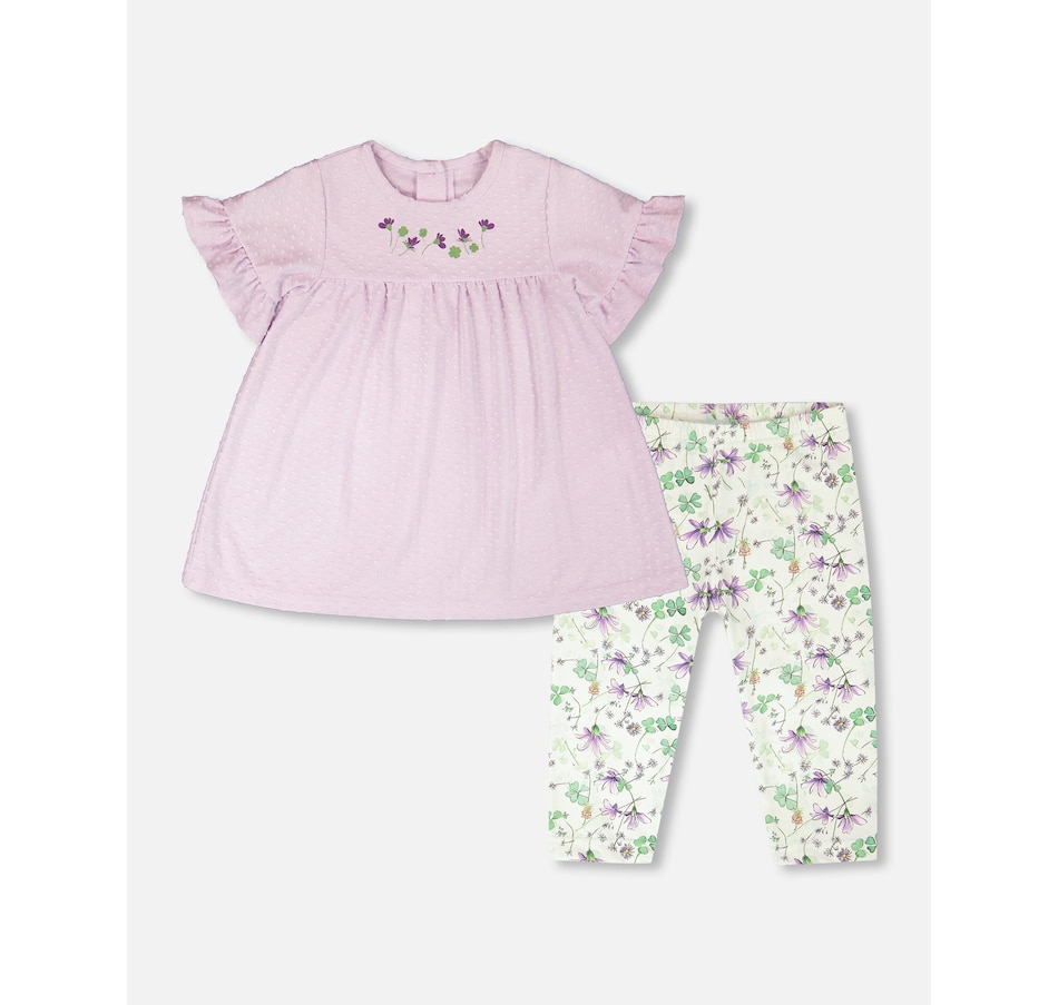 Image 968064.jpg, Product 968-064 / Price $69.00, Jersey Tunic and Cotton Capri Flowers Set from Deux par Deux on TSC.ca's Fashion department