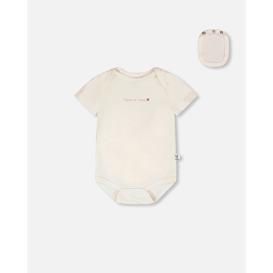 Image 968103_ST01.jpg, Product 968-103 / Price $8.50, Short Sleeve Evolutive Organic Cotton Jersey Bodysuit from Deux par Deux on TSC.ca's Fashion department