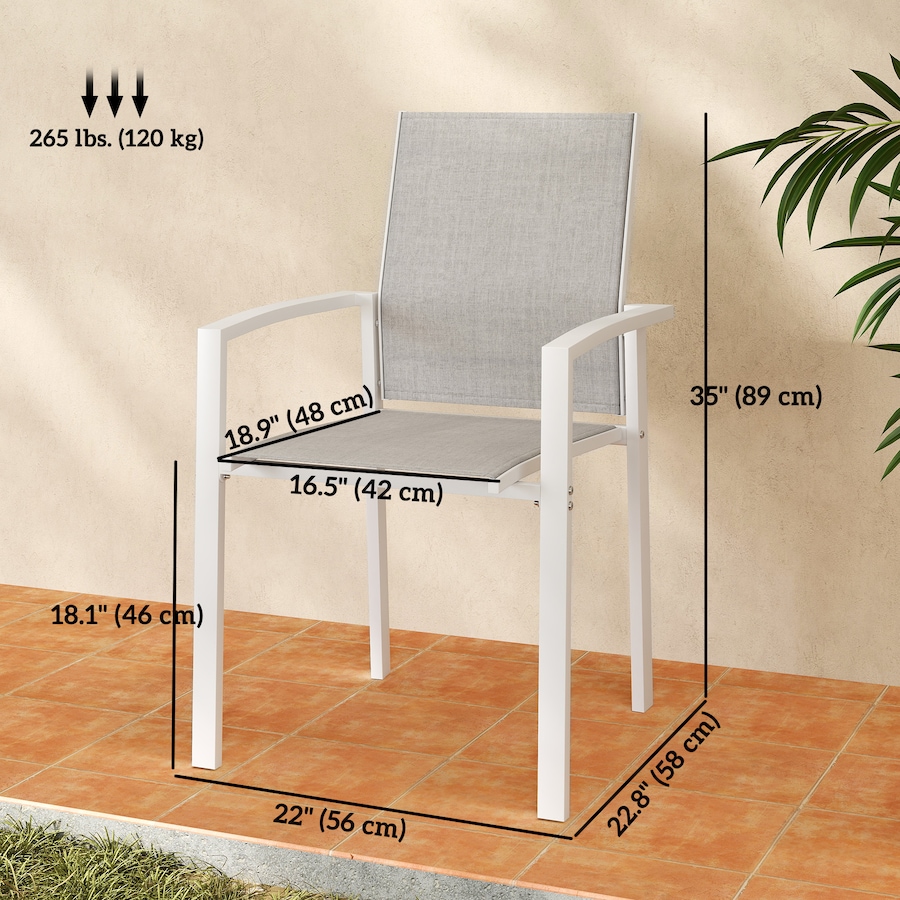 Image 968161_ALTMORE2.jpg, Product 968-161 / Price $109.99, Outsunny Set of 2 Outdoor Garden Chairs, Stackable Patio Dining Chairs from Outsunny on TSC.ca's Home & Garden department