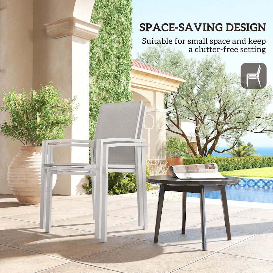 Image 968161_ALTMORE6.jpg, Product 968-161 / Price $109.99, Outsunny Set of 2 Outdoor Garden Chairs, Stackable Patio Dining Chairs from Outsunny on TSC.ca's Home & Garden department