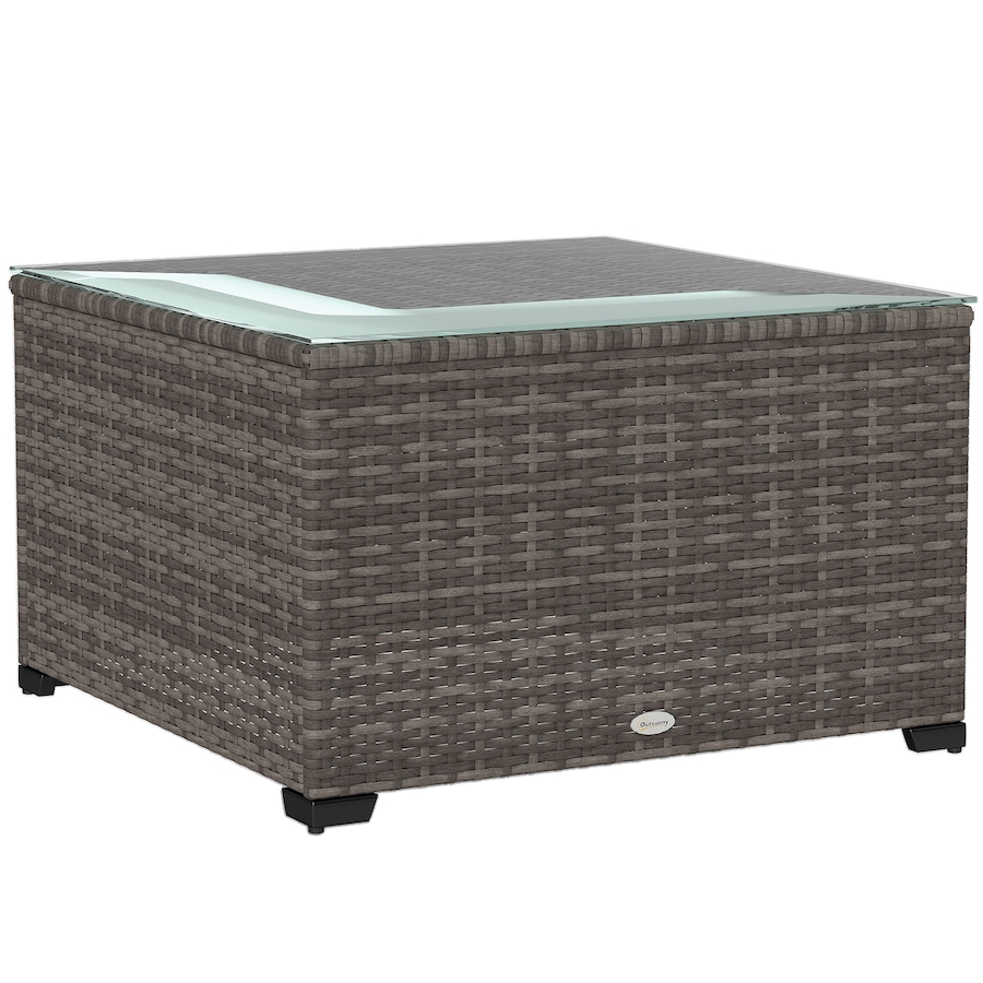 Image 968167.jpg, Product 968-167 / Price $94.99, Outsunny 24.4" Patio Wicker Coffee Table, PE Rattan Side Tables, Dark Grey from Outsunny on TSC.ca's Home & Garden department