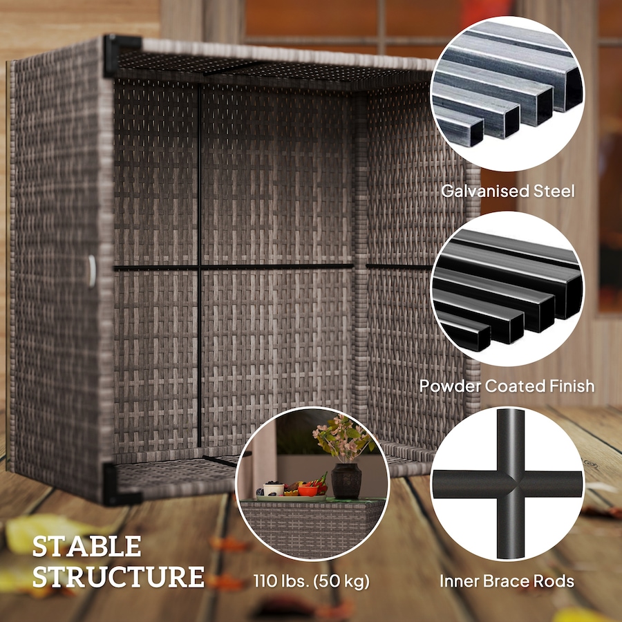 Image 968167_ALTMORE5.jpg, Product 968-167 / Price $94.99, Outsunny 24.4" Patio Wicker Coffee Table, PE Rattan Side Tables, Dark Grey from Outsunny on TSC.ca's Home & Garden department