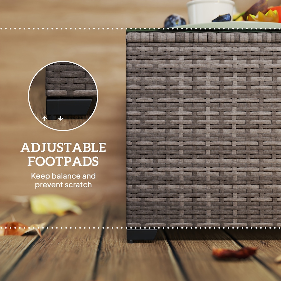 Image 968167_ALTMORE6.jpg, Product 968-167 / Price $94.99, Outsunny 24.4" Patio Wicker Coffee Table, PE Rattan Side Tables, Dark Grey from Outsunny on TSC.ca's Home & Garden department