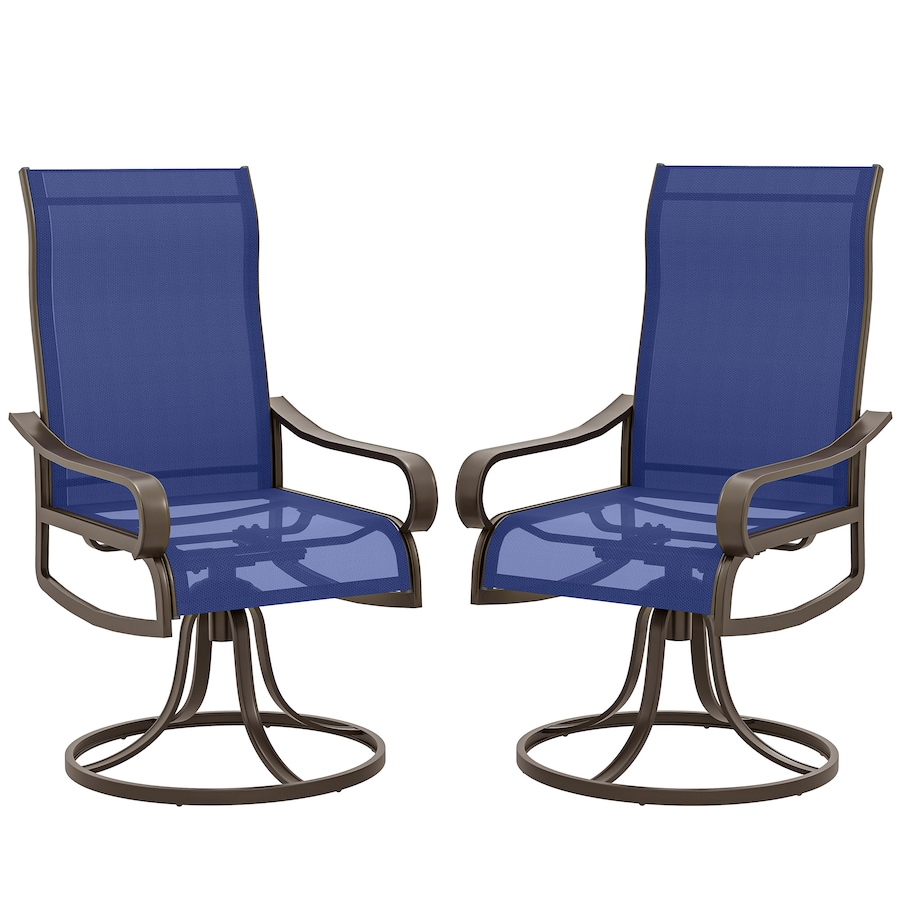 Image 968175.jpg, Product 968-175 / Price $249.99, Outsunny Patio Swivel Chairs w/ Mesh Fabric Seat Rocking Chairs, Navy Blue from Outsunny on TSC.ca's Home & Garden department