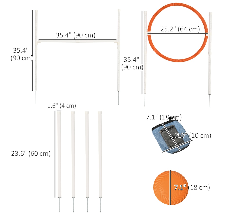 Image 968203_ALTMORE2.jpg, Product 968-203 / Price $33.99, PawHut Dog Agility Training Equipment, 5 Pieces Dog Obstacle Course from PawHut on TSC.ca's Home & Garden department