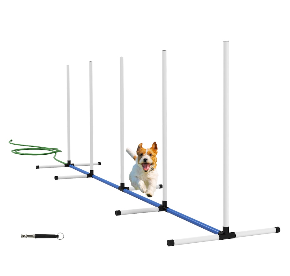 Image 968207.jpg, Product 968-207 / Price $27.99, PawHut 2PCs Dog Agility Equipment Set with Weave Poles, White from PawHut on TSC.ca's Home & Garden department