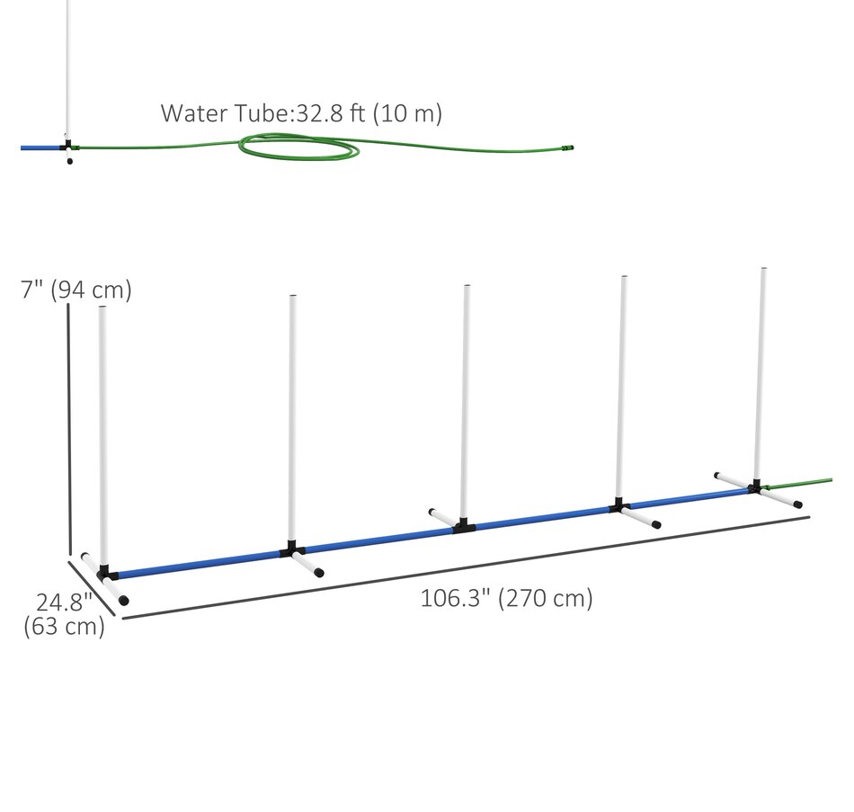 Image 968207_ALTMORE2.jpg, Product 968-207 / Price $27.99, PawHut 2PCs Dog Agility Equipment Set with Weave Poles, White from PawHut on TSC.ca's Home & Garden department