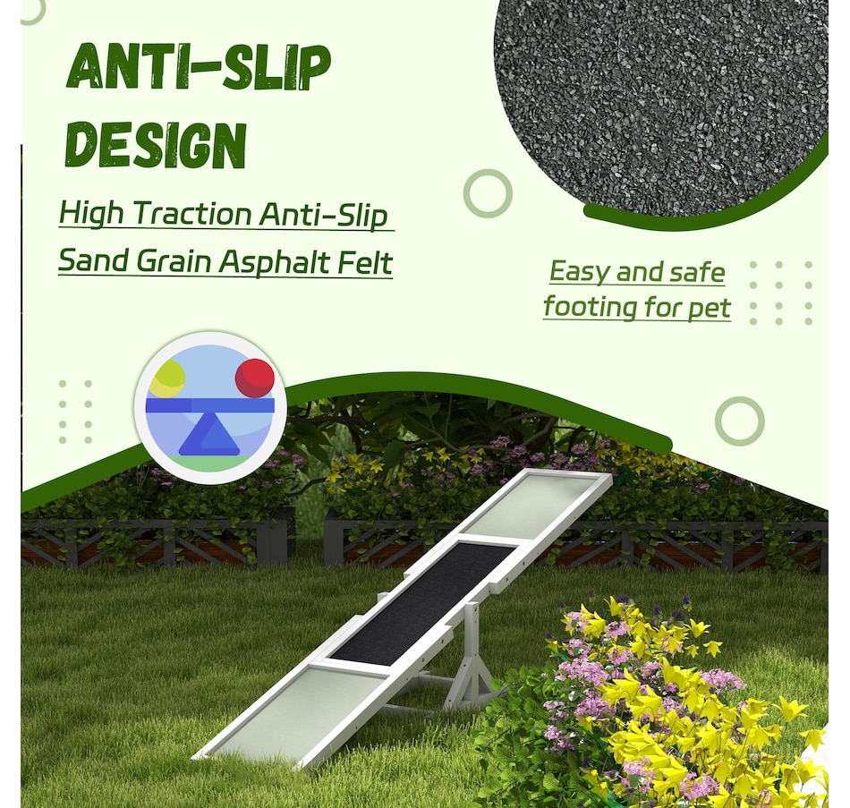 Image 968208_ALTMORE4.jpg, Product 968-208 / Price $66.99, PawHut Wooden Dog Seesaw Pet Agility Equipment for Obedience Training White from PawHut on TSC.ca's Home & Garden department