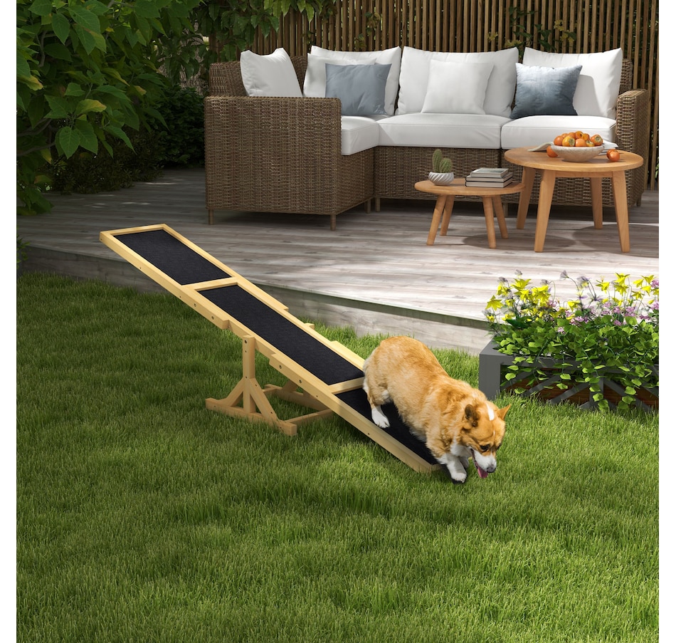 Image 968218_ALTMORE1.jpg, Product 968-218 / Price $66.99, PawHut Wooden Dog Seesaw Pet Agility Equipment for Obedience Training Yellow from PawHut on TSC.ca's Home & Garden department