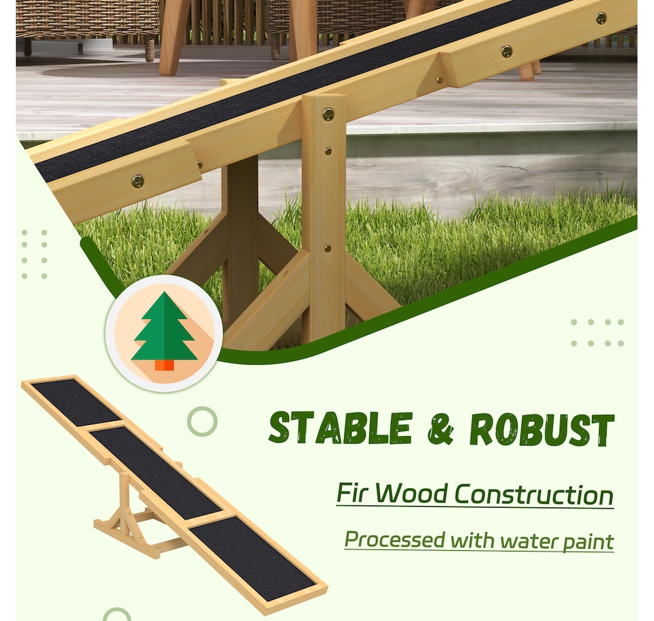 Image 968218_ALTMORE3.jpg, Product 968-218 / Price $66.99, PawHut Wooden Dog Seesaw Pet Agility Equipment for Obedience Training Yellow from PawHut on TSC.ca's Home & Garden department