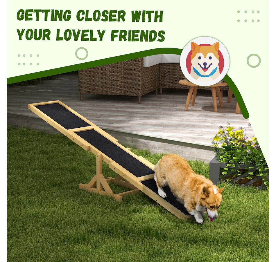 Image 968218_ALTMORE5.jpg, Product 968-218 / Price $66.99, PawHut Wooden Dog Seesaw Pet Agility Equipment for Obedience Training Yellow from PawHut on TSC.ca's Home & Garden department
