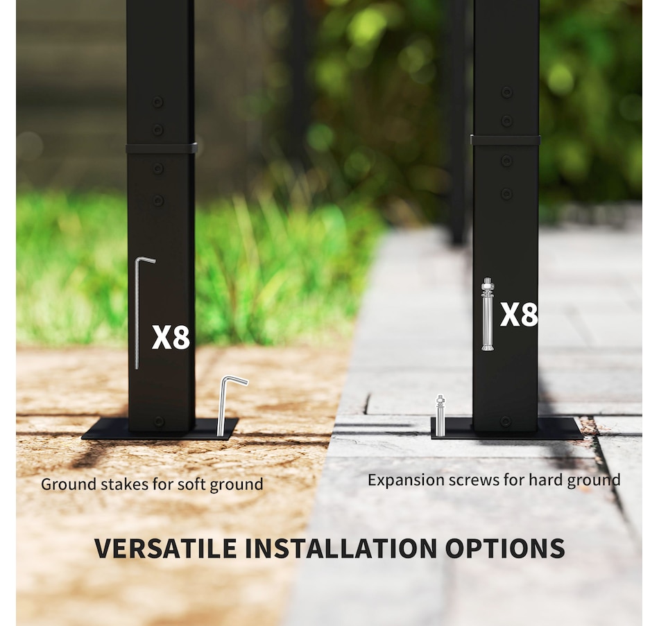 Image 968221_ALTMORE7.jpg, Product 968-221 / Price $409.99, Outsunny 8' x 8.5' Metal Pergola with Retractable Canopy and Sidewalls from Outsunny on TSC.ca's Home & Garden department