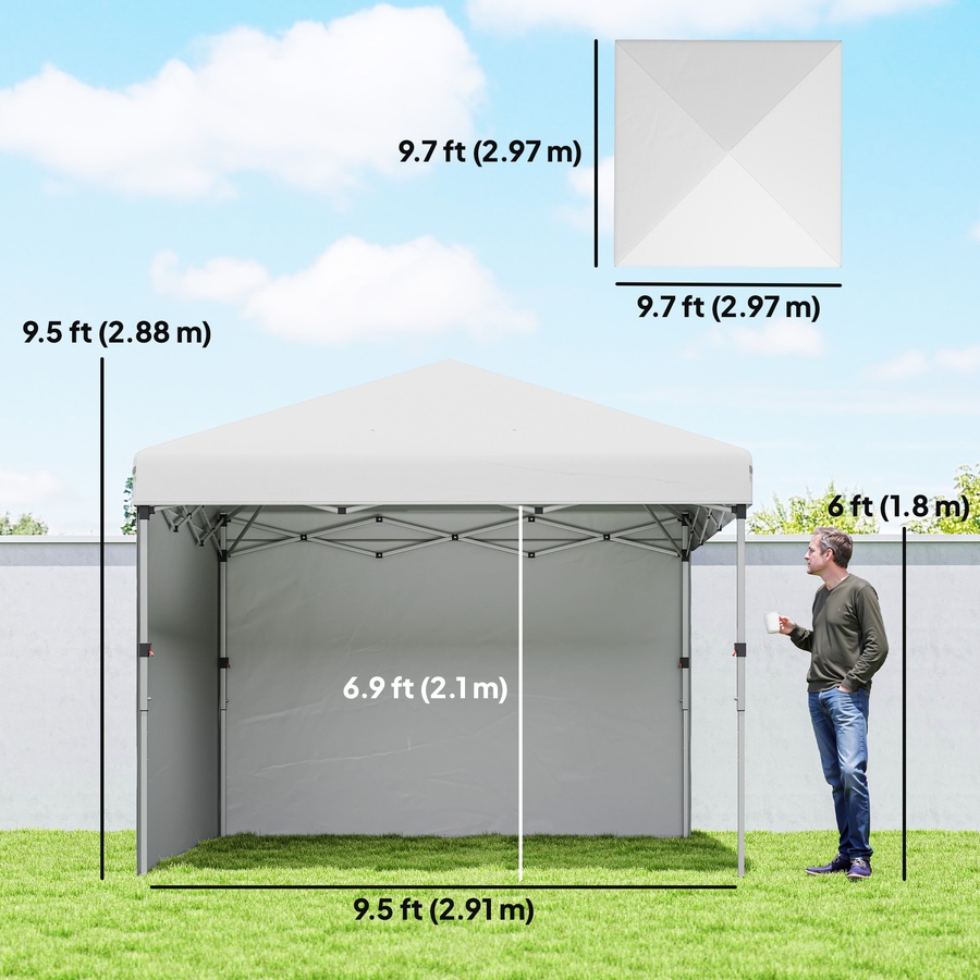 Image 968222_ALTMORE2.jpg, Product 968-222 / Price $159.99, Outsunny 10' x 10' Pop Up Canopy Tent with Removable Sidewalls Carry Bag from Outsunny on TSC.ca's Home & Garden department