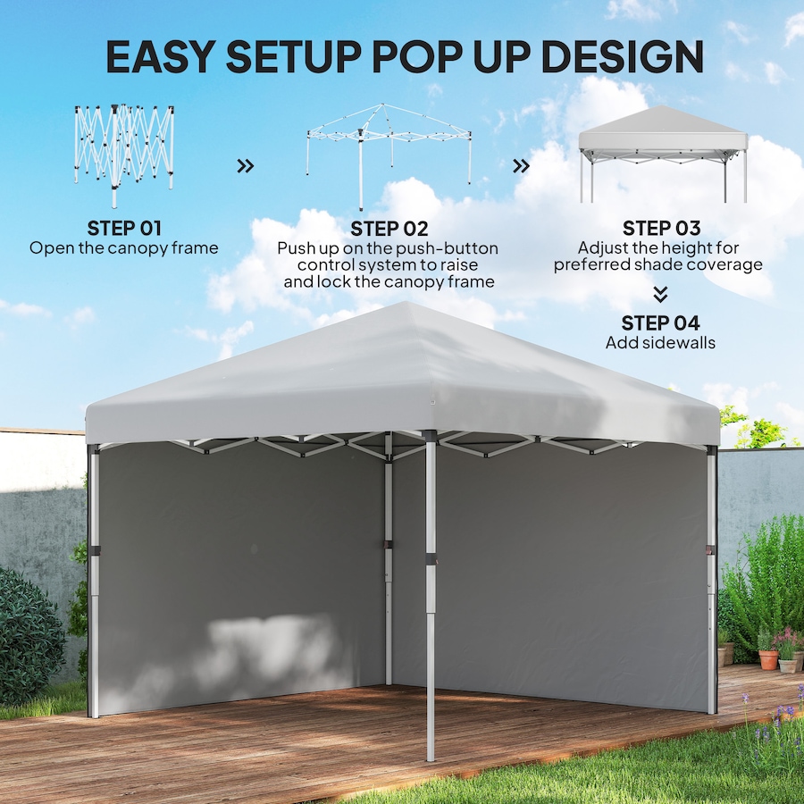 Image 968222_ALTMORE4.jpg, Product 968-222 / Price $159.99, Outsunny 10' x 10' Pop Up Canopy Tent with Removable Sidewalls Carry Bag from Outsunny on TSC.ca's Home & Garden department