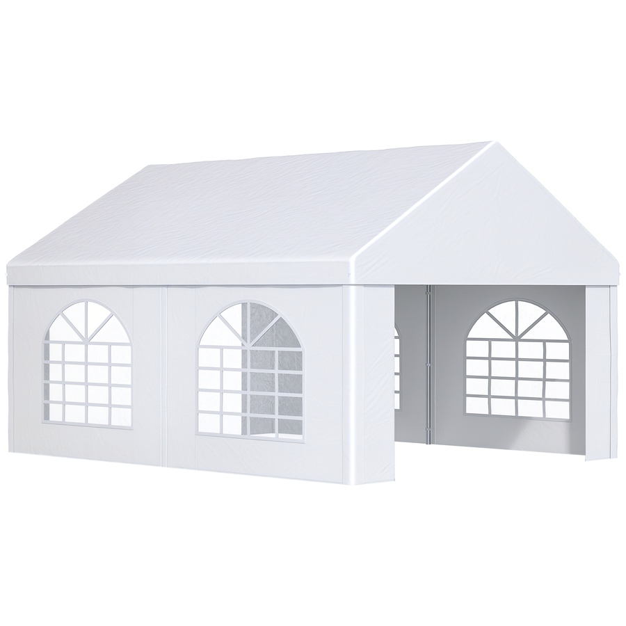 Image 968224.jpg, Product 968-224 / Price $319.99, Outsunny 16.5 x 13ft Party Tent with Sides, 4 Windows and 2 Doors, White from Outsunny on TSC.ca's Home & Garden department