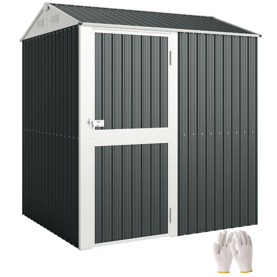 Image 968226.jpg, Product 968-226 / Price $389.99, Outsunny 7' x 6' Tall Outdoor Storage Shed, Waterproof Shed, Dark Grey from Outsunny on TSC.ca's Home & Garden department