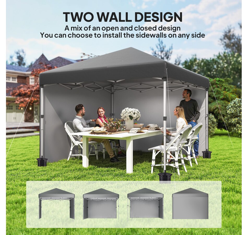 Image 968235_ALTMORE3.jpg, Product 968-235 / Price $149.99, Outsunny 10' x 10' Pop Up Canopy Tent with Removable Sidewalls Carry Bag from Outsunny on TSC.ca's Home & Garden department