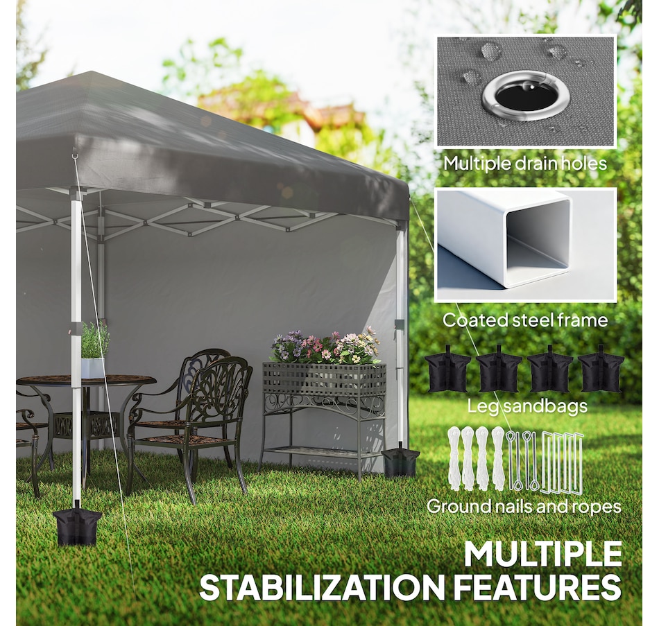 Image 968235_ALTMORE7.jpg, Product 968-235 / Price $149.99, Outsunny 10' x 10' Pop Up Canopy Tent with Removable Sidewalls Carry Bag from Outsunny on TSC.ca's Home & Garden department