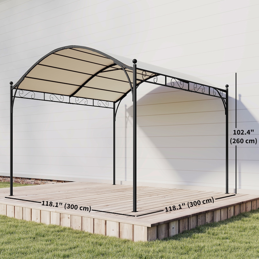 Image 968237_ALTMORE2.jpg, Product 968-237 / Price $209.99, Outsunny 10' x 10' Pergola UV30+ Canopy Steel Frame, Cream White from Outsunny on TSC.ca's Home & Garden department