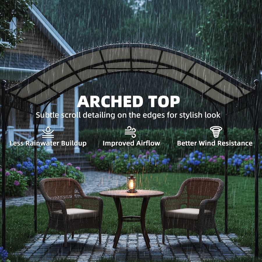 Image 968237_ALTMORE3.jpg, Product 968-237 / Price $209.99, Outsunny 10' x 10' Pergola UV30+ Canopy Steel Frame, Cream White from Outsunny on TSC.ca's Home & Garden department