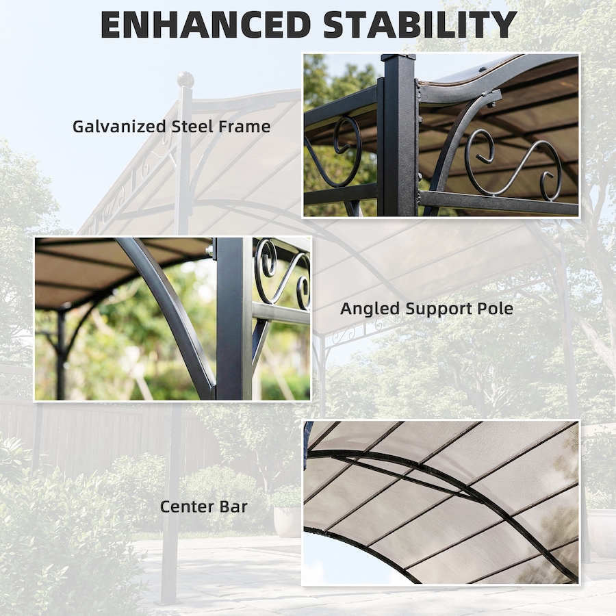 Image 968237_ALTMORE5.jpg, Product 968-237 / Price $209.99, Outsunny 10' x 10' Pergola UV30+ Canopy Steel Frame, Cream White from Outsunny on TSC.ca's Home & Garden department