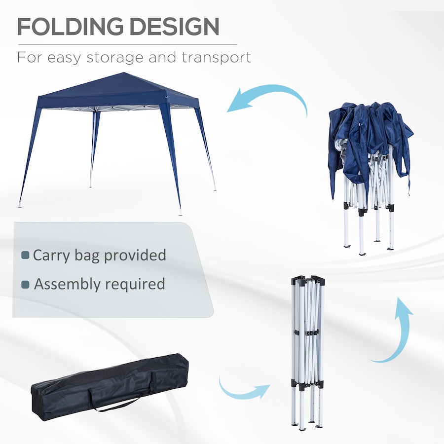 Image 968239_ALTMORE4.jpg, Product 968-239 / Price $94.99, Outsunny 8' x 8' Pop Up Canopy Foldable Outdoor Canopy Tent w/ Bag, Blue from Outsunny on TSC.ca's Home & Garden department
