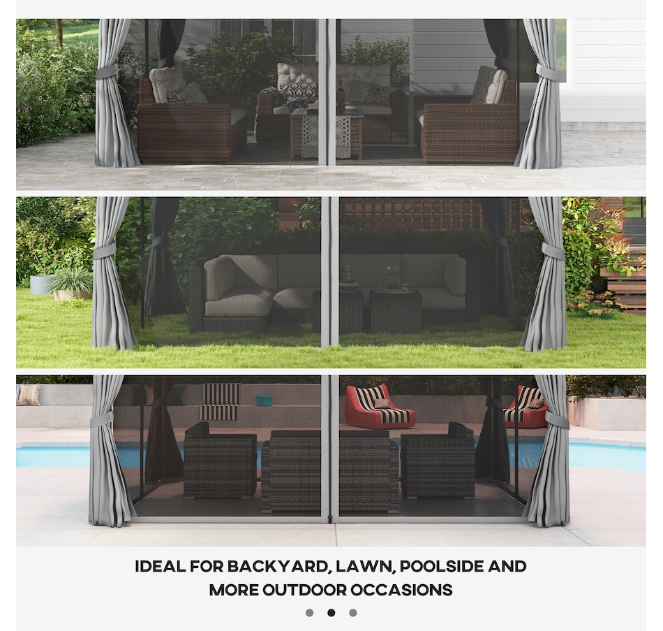 Image 968242_ALTMORE6.jpg, Product 968-242 / Price $419.99, Outsunny 13' x 10' Outdoor Patio Gazebo Canopy, Medium Grey from Outsunny on TSC.ca's Home & Garden department