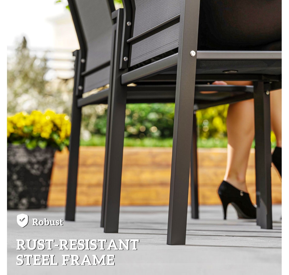 Image 968287_ALTMORE4.jpg, Product 968-287 / Price $99.99, Outsunny Set of 2 Outdoor Garden Chairs, Stackable Patio Dining Chairs from Outsunny on TSC.ca's Home & Garden department