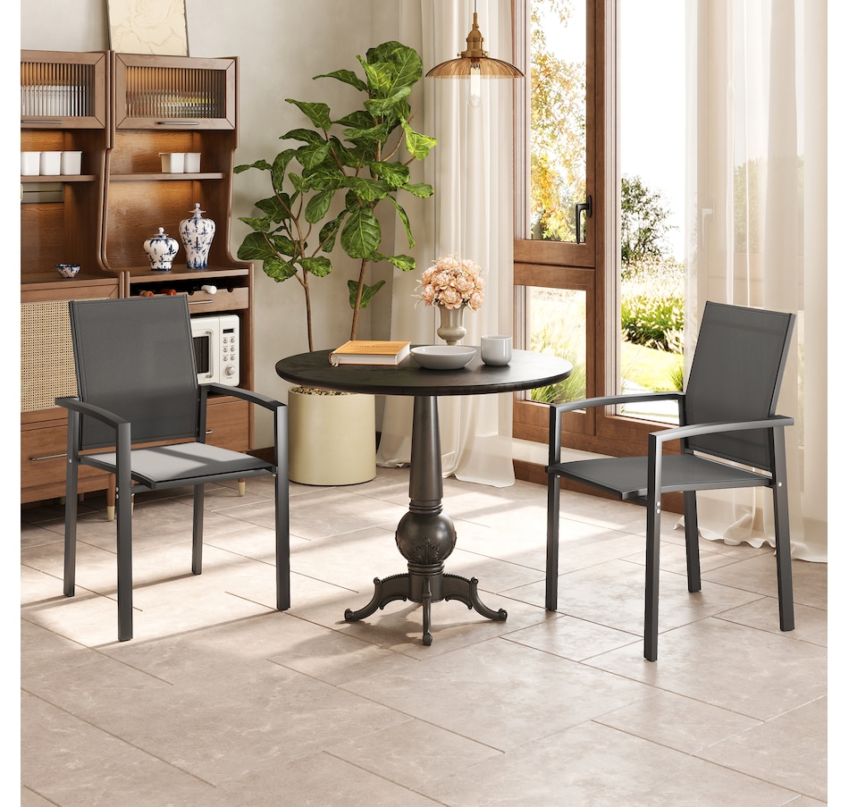 Image 968287_ALTMORE7.jpg, Product 968-287 / Price $99.99, Outsunny Set of 2 Outdoor Garden Chairs, Stackable Patio Dining Chairs from Outsunny on TSC.ca's Home & Garden department