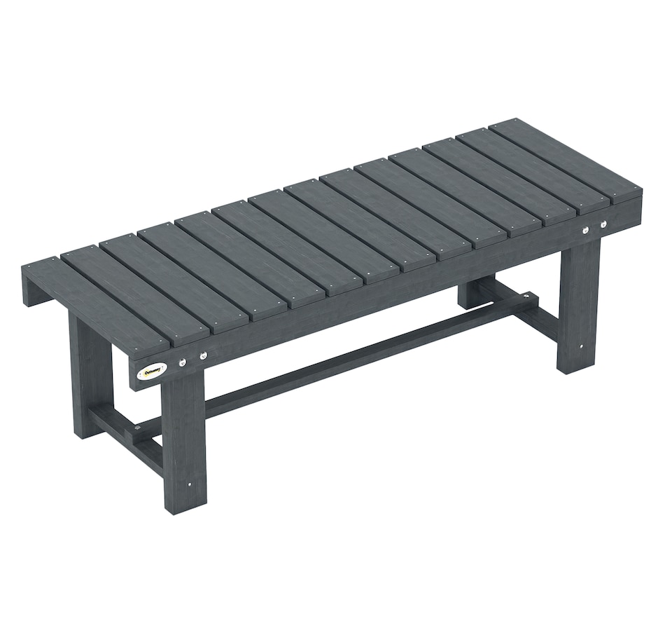 Image 968290.jpg, Product 968-290 / Price $72.99, Outsunny 43.25" Outdoor Wood Garden Bench Double Seat Grey from Outsunny on TSC.ca's Home & Garden department