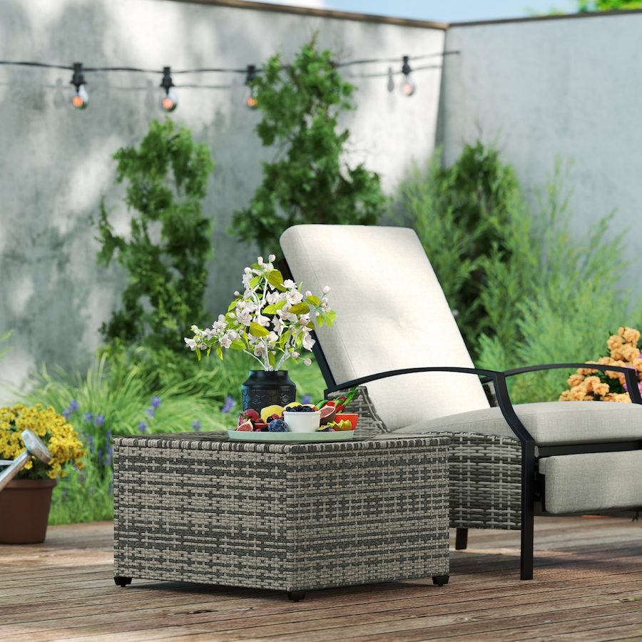 Image 968292_ALTMORE7.jpg, Product 968-292 / Price $99.99, Outsunny 24.4" Patio Wicker Coffee Table, PE Rattan Side Tables Light Grey from Outsunny on TSC.ca's Home & Garden department