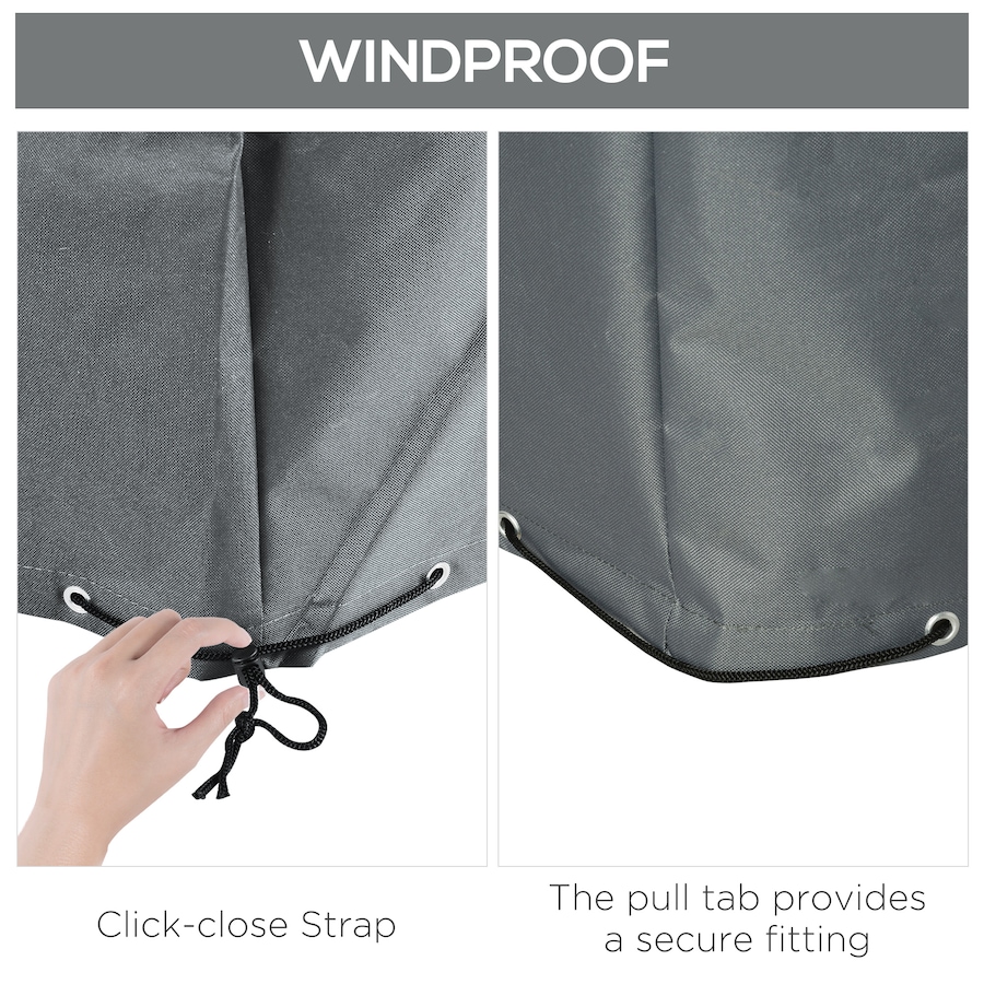 Image 968308_ALTMORE5.jpg, Product 968-308 / Price $54.99, Outsunny Patio Furniture Covers Waterproof 600D, 80.7" x 75.6" x 24", Grey from Outsunny on TSC.ca's Home & Garden department